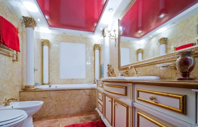 Натяжные потолки в ванной комнате